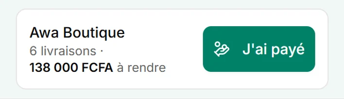 Capture de l’application Eazysell, compte d’exemple